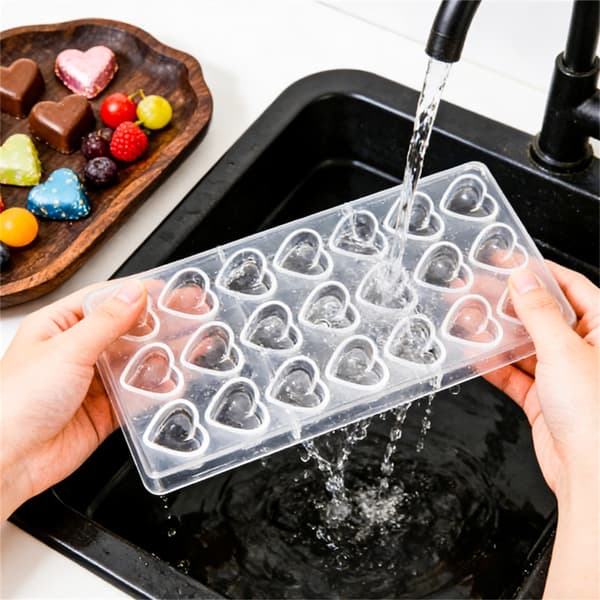 Nonstick Plast Hjerteform DIY Bageforme til Chokolade Slik Hjemmebagning