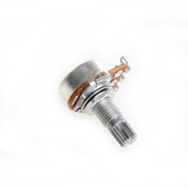 A100K potensiometer Splined Pot Elektrisk gitar Bass Effekt Amp Tone Volum 15 mm
