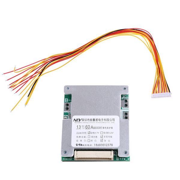 Batteri til Beskyttelse BMS PCB Board til 13 Serier 48V 60A Celle PCB
