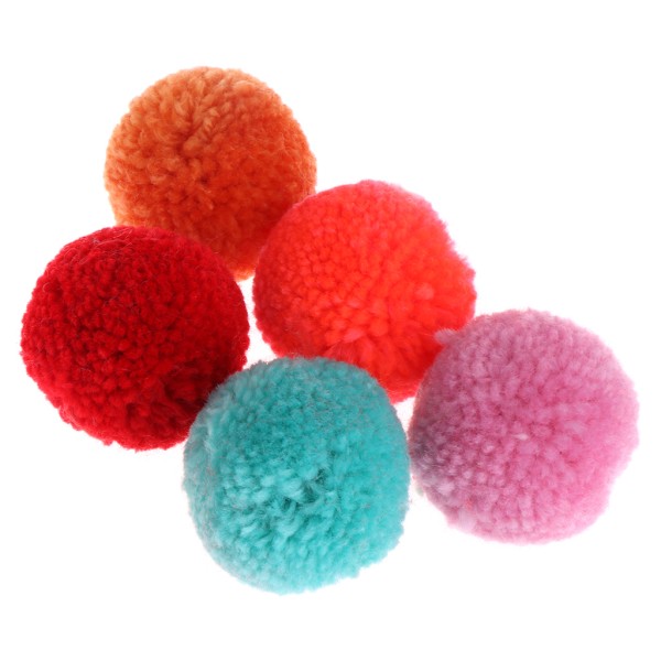 5 st för Cat Teaser Toy Färgglada plyschbollar för katttuggbollar Träningsleksaker för husdjur Roliga interaktiva bollar Leksaker för små