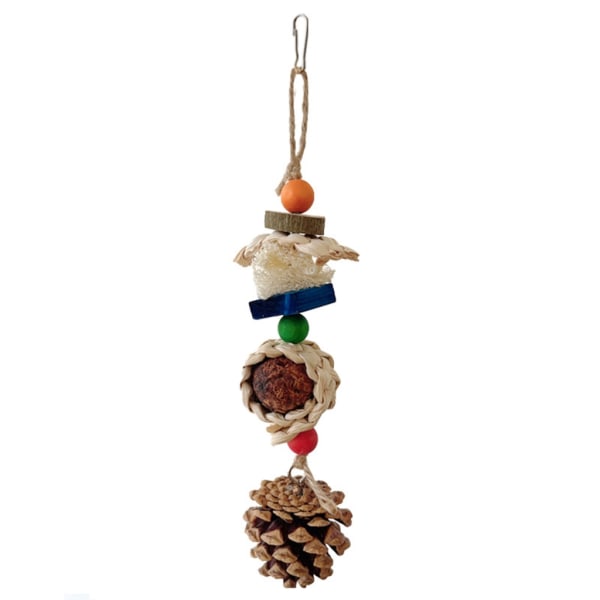 Pet Bird Tooth Chew Toy Natural Vine Balls Pinecone for Cockatiel Conure