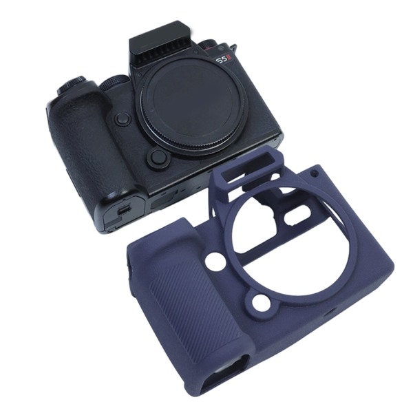 Silikonfodral Case Anti-droppskydd Cover Slitstarkt hölje för S5II-kamera Blue