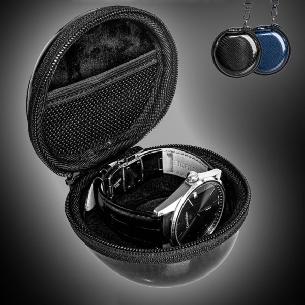 Smartwatch Case Reseförvaringsbox EVA Watch Protector för armbandsur Navy blue