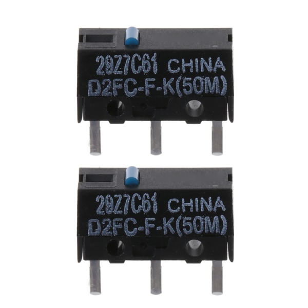 2 stk. mus mikroswitch D2FC-F-7N museknap spænding 50 millioner gange