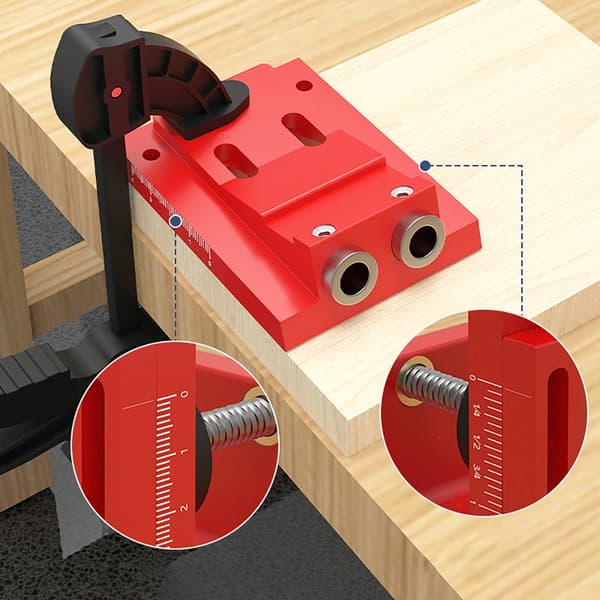 3 i 1 borrfixtur för pluggning, justerbar borrguide, stans