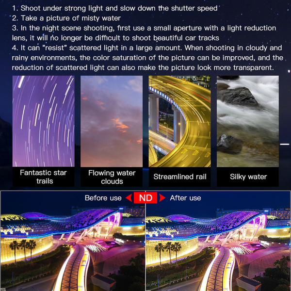 Sportkamerafilter Optiskt glaslins nattfilter för Fpv Combo kameralinsfilter Drone CPL/ND8/ND16/ND4/ND32/UV null - 3