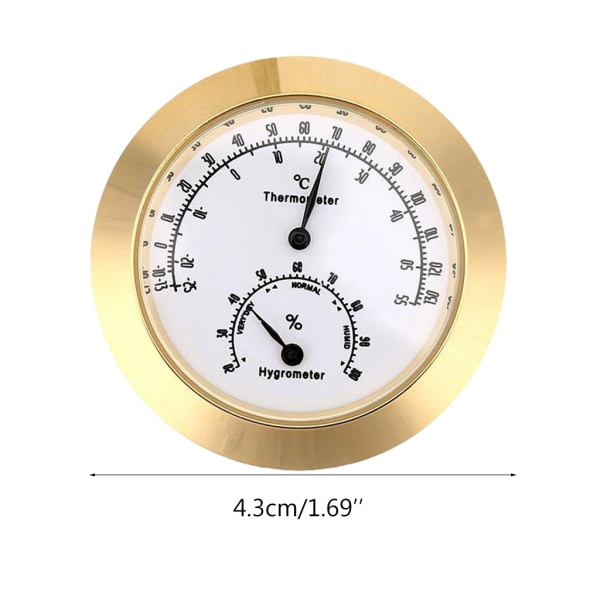 Termometer Hygrometer, Fuktighetstemperaturmåler for Instrumentpleie Silver