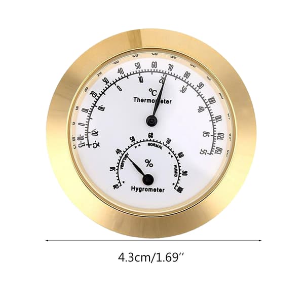 Termometer Hygrometer, Fuktighetstemperaturmätare för instrumentvård Silver