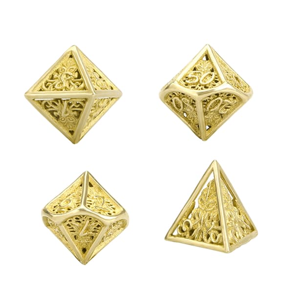 7 stk. Multifunksjonell-Polyhedron Terninger Hule Metall Terninger Sett Bordspill-Terninger