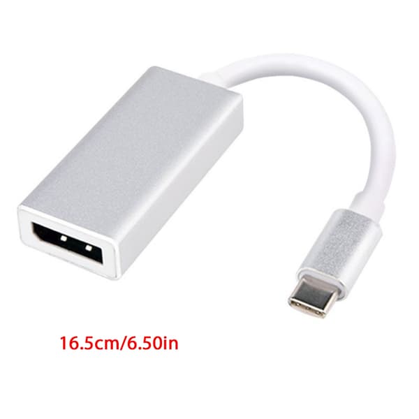USB C til DP Adapter Kabel Ledning Kompatibel til Laptops Mobiltelefon