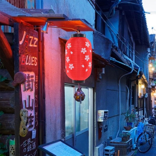 Lykta i japansk stil Dekorativ traditionell hängande lampa Lyktor för inomhus utomhus Hemgård Bar Restaurangdekor Red 8inch