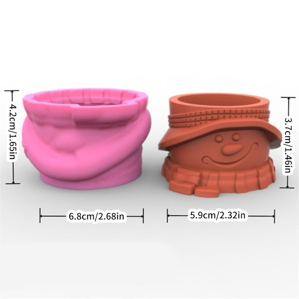 Snowman Doll Pen Holder Mold Blomsterpotte Sukkulent Planter Mold DIY Craft Tool