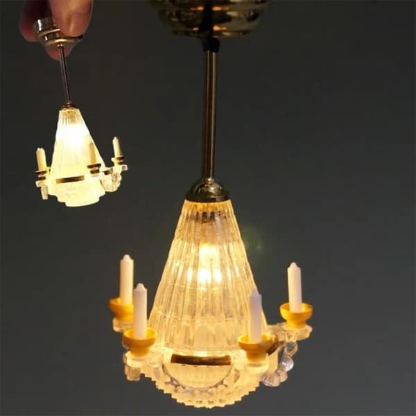 Miniatyr taklampe modell dukkehus tilbehør rollespill møbler