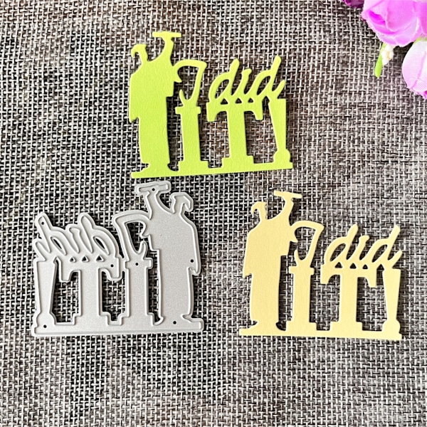 Metallskärningsform för examen, Scrapbooking Stencil Die Cuts Card Embossing DIY 3384