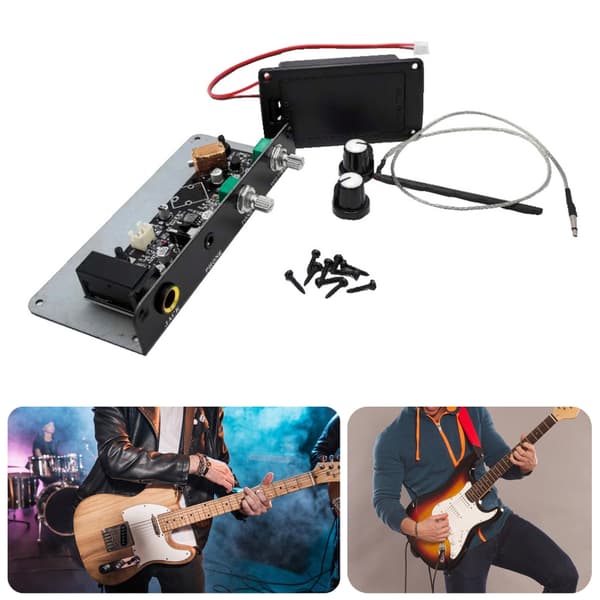 Gitar Equalizer Pickup med Tone Volumkontrollknapp Gitartilbehør