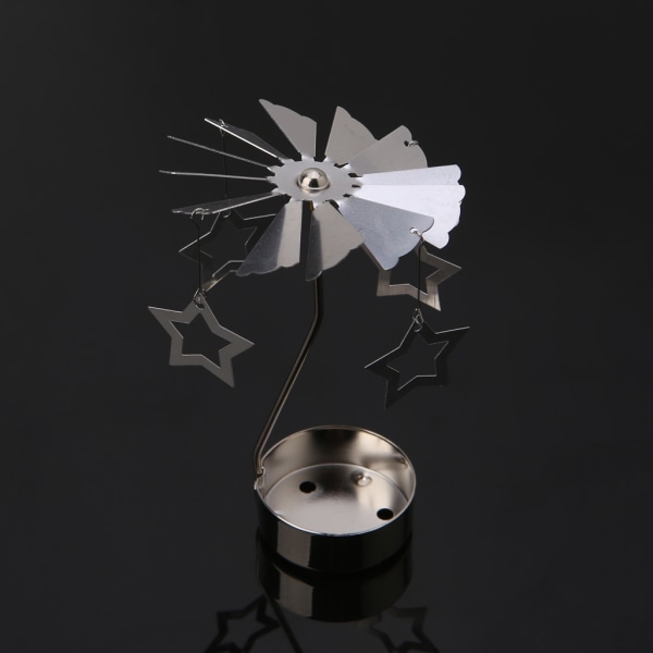 Roterande ljushållare metall spinning värmeljus romantiska ljusstake ornament