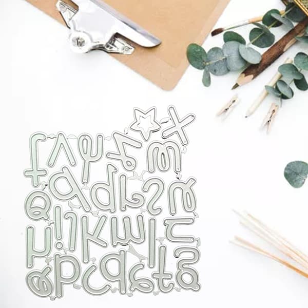 Kombinationsstans Schablon Bokstäver Präglingsschabloner Scrapbooking DIY