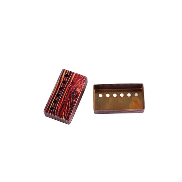 2 stk/sett Fargerik Rød Tre Korn Trykk Hals Bro Humbucker Pickup Deksel 50/52mm Stangavstand for LP Stil Elektrisk Gitar Deler Tilbehør