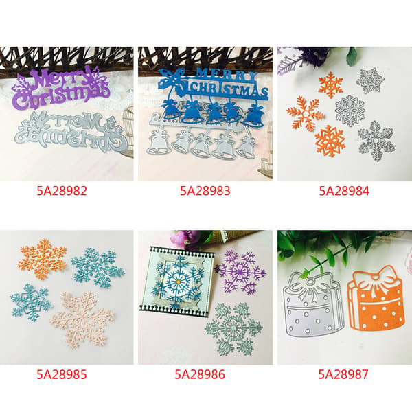 Julklocka Skärmallar Stencil DIY Scrapbooking Prägling Papperskort Dekor