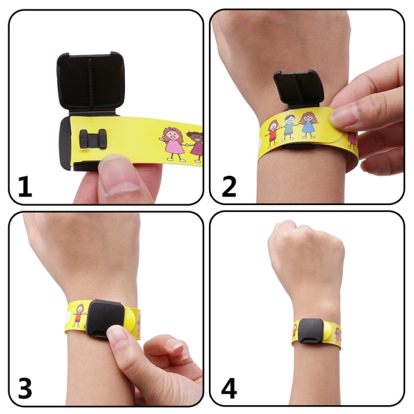 Återanvändbara barnsäkerhets-ID-armband Vattentäta justerbara rese-ID-armband fo