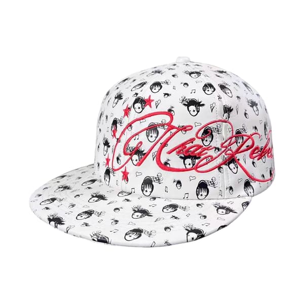 Hvid baseballkasket med 3D nodebroderi Åndbar unisex udendørshat