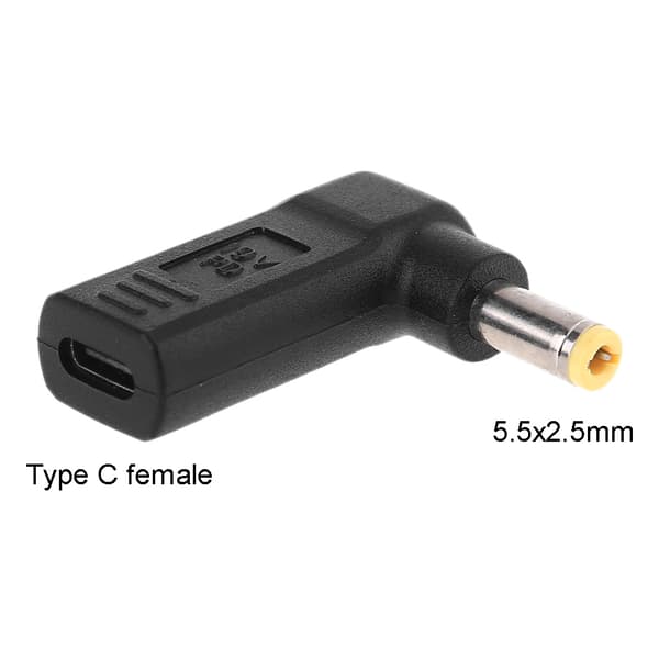 til jævnstrømsadapter Type-C hun til 5,5x2,5 mm hanstik bærbar interfacestik passer til Lenovo til