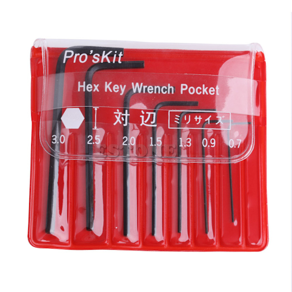 7 stk 0,7 mm-3 mm sæt Mini Micro Hex Hexagon clé unbrakonsæt Clé Outil Tournevis