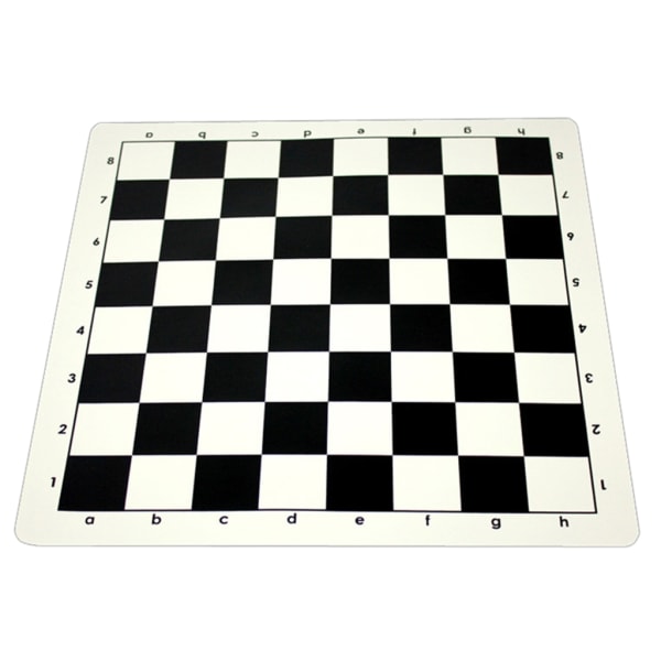 Resa schackbräde i syntetiskt läder Klassiskt schackspelbräde Roll Up schackbräde 35cm Black