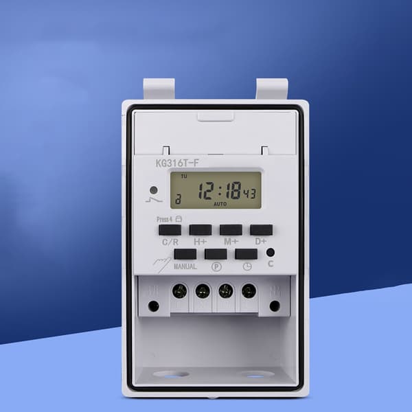 Digital Electrics Programmerbar 220V Vanntett Vegglampe Timer Brytere