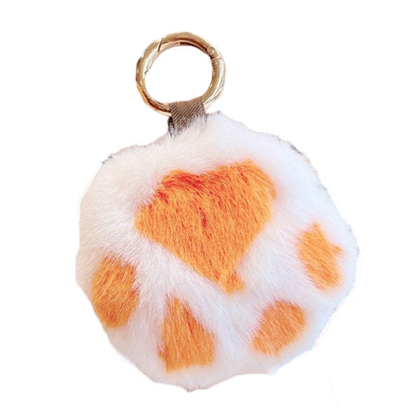 Myk Pompom Bear Claw Nøkkelring Smykker Cat Claw Kvinner Bilnøkkelanheng imitert minkpels nøkkelring jente Søt plysj ornament