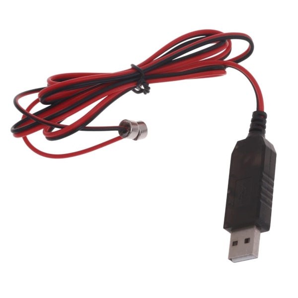 Magnetisk USB laddningskabel för 3,7V 14500 16340 26650 Uppladdningsbara batterier med röd/grön indikatorlampa