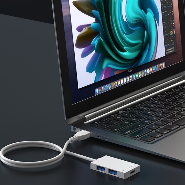 4-Port Type C Hub USB 3.0 2.0 Splitter Dator Notebook Tillbehör för Laptop Extender Gadget Adapter Converter 150cm