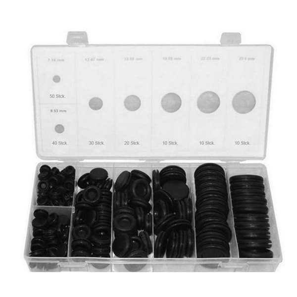 170 Gummitätningar Sortiment Brandvägg Hålplugg Set Elektrisk Kabelpackning Kit