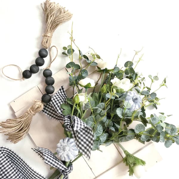 Tofs Bondgård Pärlor Rum Dekor Rustik Bröllop Vas Ornament Trä Material