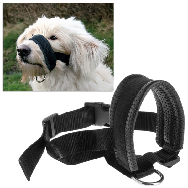 Vadderat hundmunkorg för stora hundar sällskapshund Nylon Anti-Biting Dog for Head La XXL
