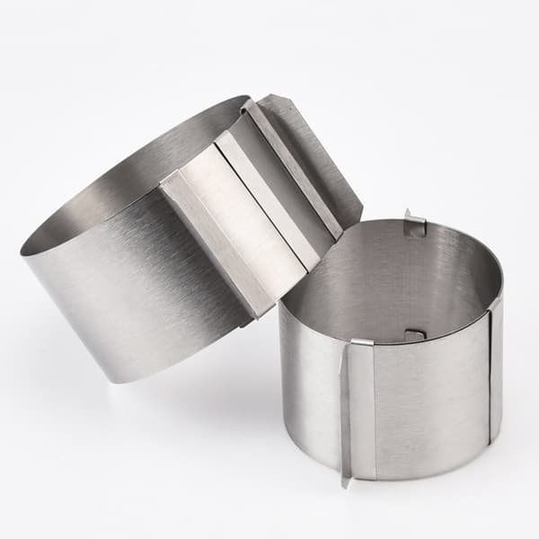 Rund justerbar mousse-ring i rustfritt stål, rund form, konditorring