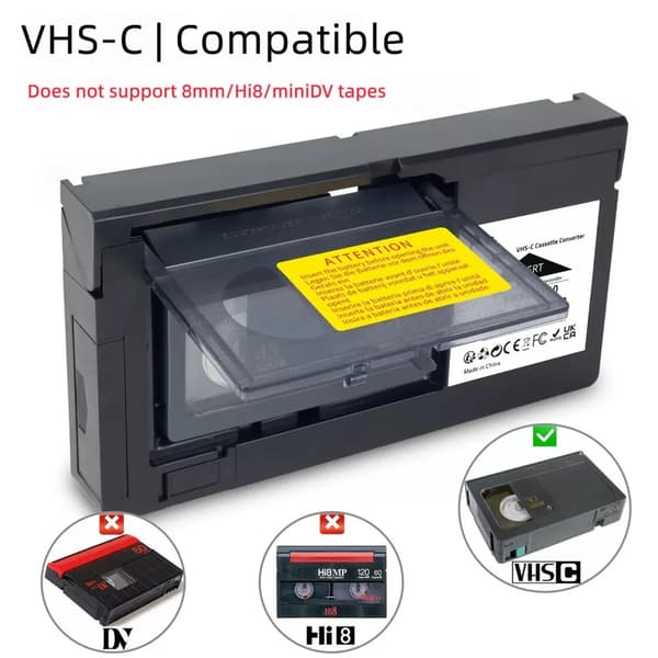 VHSC Front Load Media Shell til brug med små videokamera-medier