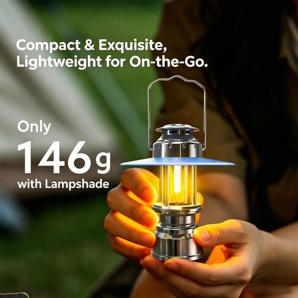 Effektiv LED-campinglampe med langtidsholdbart batteri til natlige eventyr