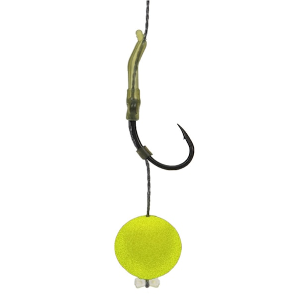 20 st/förpackning Fiske krokshylsor Hår Rig Line Aligner Mjuka Fiske Kickers Light yellow
