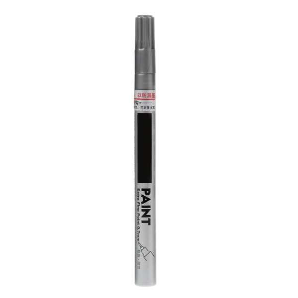 Universal 0,7 mm för Extra Fine Point Permanent Paint Metallic Marker Pen DIY Art Silver