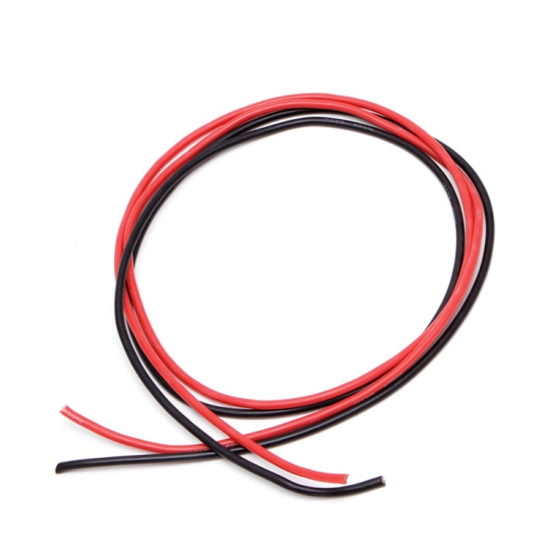Nya 12 AWG gauge tråd silikon Flexibla tvinnade kopparkablar för RC Svart Röd