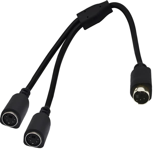 4-benet 1 han split til 2 hun Y-adapterkabel komponentledning Y-kabel til tv