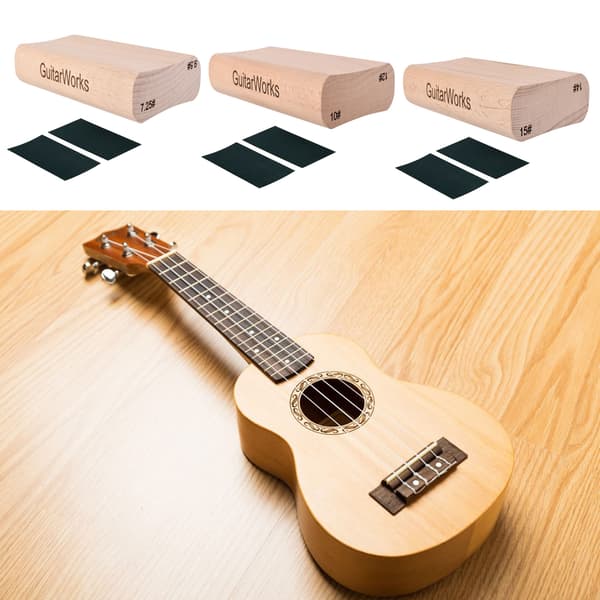 Gitarrblock Luthierverktyg Trä Greppbräda Band Nivellering Slipning Polerad Block B