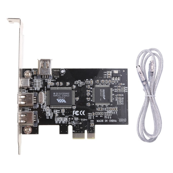 Video Capture-udvidelseskort PCIe 3x1394A Firewire PCI til Express til IEEE 1394 Adapter Controller 3x1394A /+ 4Pin