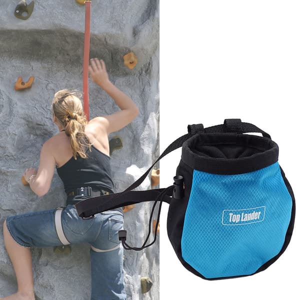 Kalkpose til klatring med justerbar snøre, kalkpose til bouldering