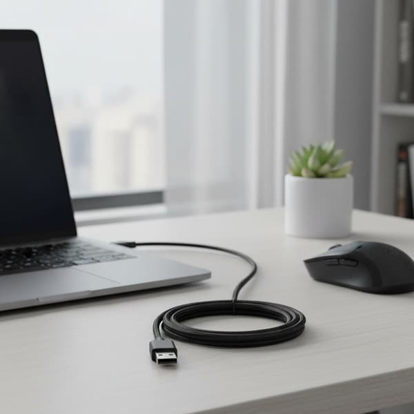 MicroUSB til USB A ladekabel for Rival 600/650 gamingmus