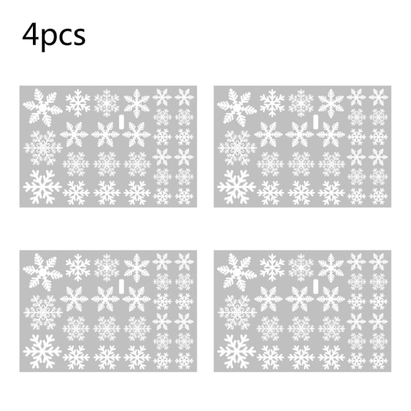108 Fönsterdekoration för jul och vinter Snowflake-dekoration för dörrar vitrinskåp eller glasfront