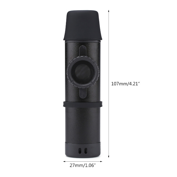 Metalli Kazoo Värikäs Kazoo Säädettävä Sävy Kazoo Musiikki-instrumentti Lahja Lapselle Black