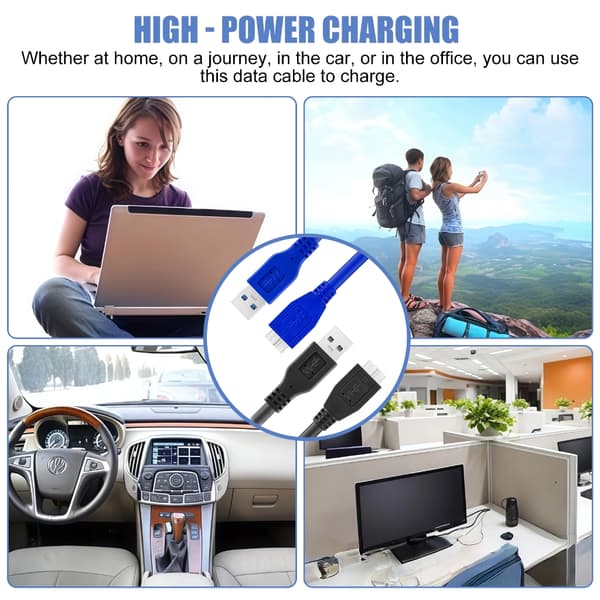 2-pack USB3.0 till USB 5Pin Kabel 1m Snabb Data Synkronisering Laddningssladd