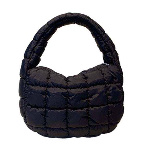 Kompakti ja käytännöllinen Mini Cloud -käsilaukku naisille ja tytöille, pieni kantolaukku Black
